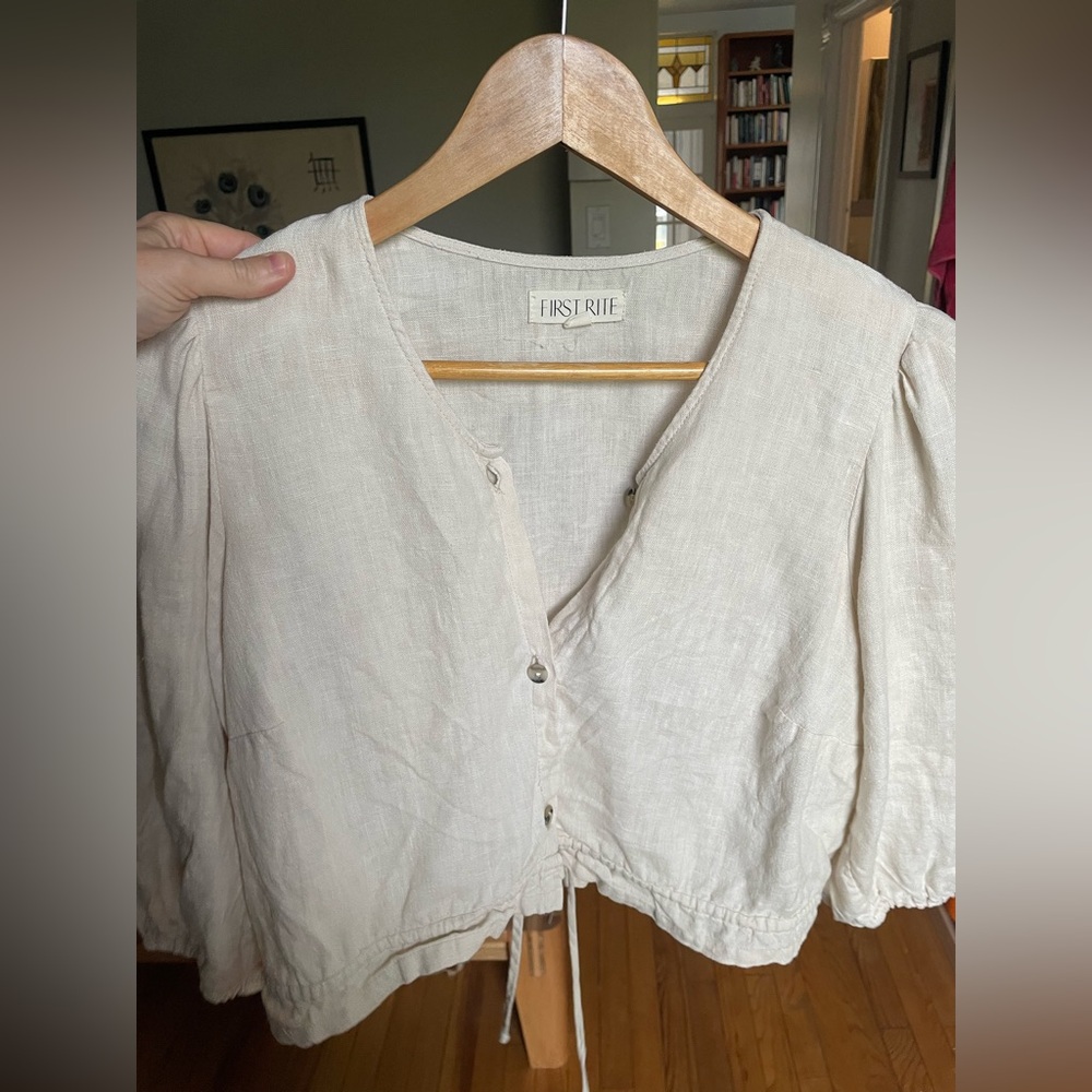 First Rite Linen Blouse